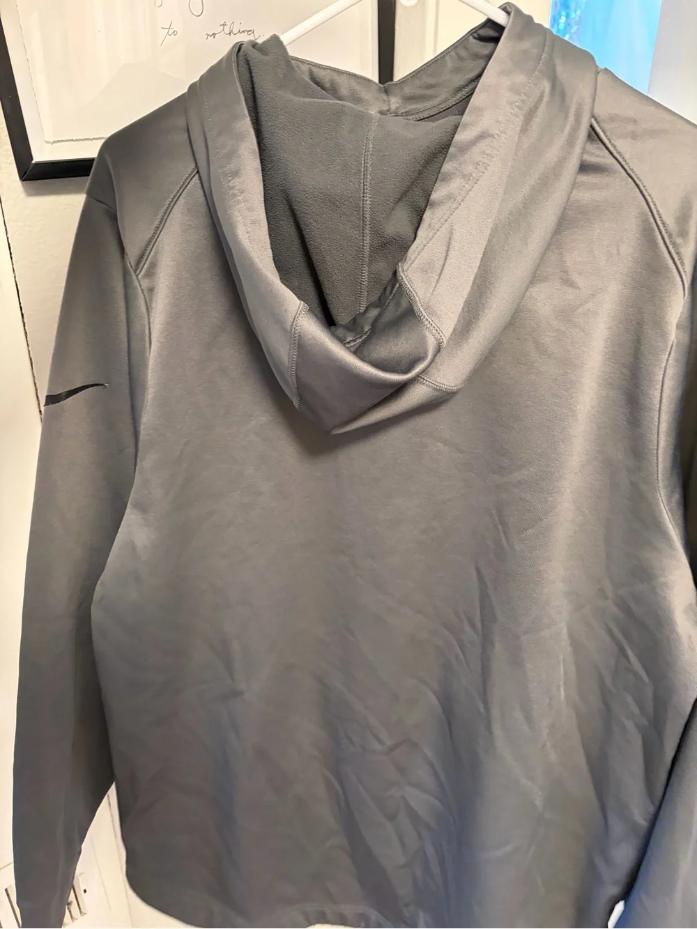 Nike Gray ELITE Hooded Performance Pullover